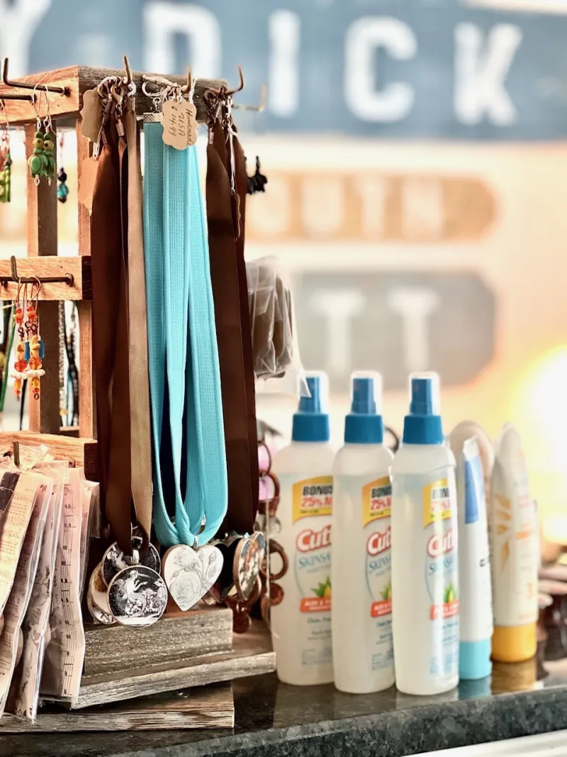 Gifts and sunscreen on display at the lobby gift shop